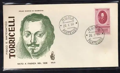 Italien FDC Venedig 1958 Torricelli ungereist