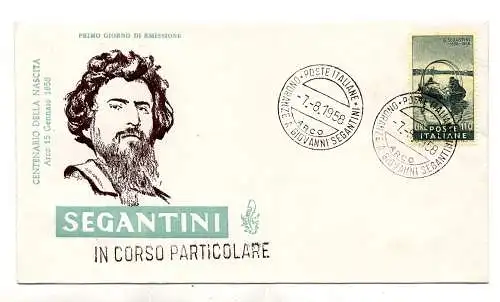 Italien FDC Venedig 1958 Segantini ungereist