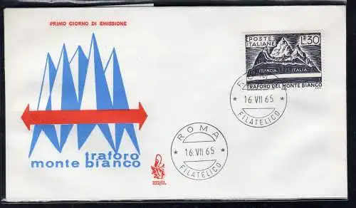 Italien FDC Venedig 1965 Mont Blanc ungereist