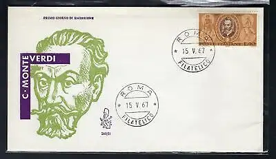 Italien FDC Venedig 1967 Monteverdi ungereist