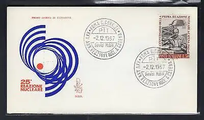 Italien FDC Venedig 1967 Nicht gereiste Kernreaktion