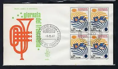 Italia FDC Venetia 1967 Gior. Ungefahrene Viertelmarke