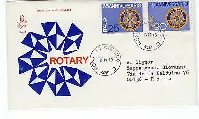 Italien FDC Venetia 1970 Rotary Club gereist durch Italien