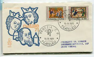 Italien FDC Venedig 1971 Weihnachten gereist durch Italien 991