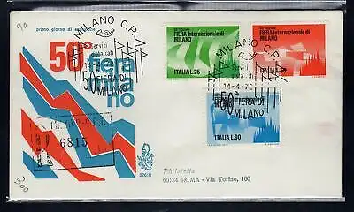 Italien FDC Venedig 1972 Mailänder Messe gereist Racc. für Italien