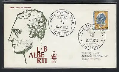 Italien FDC Venedig 1972 Alberti reiste nach Italien