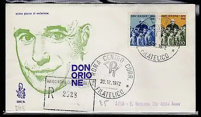 Italien FDC Venedig 1972 Don Orione reiste Racc. für Italien