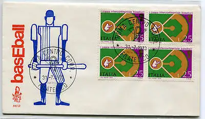 Italien FDC Venedig 1973 Baseball Viertel ungereist