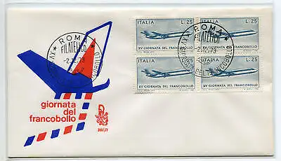 Italia FDC Venetia 1973 Gior. Ungefahrene Viertelmarke