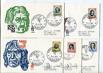 Italien FDC Venedig 1974 Italienische Künstler gereist nach Italien