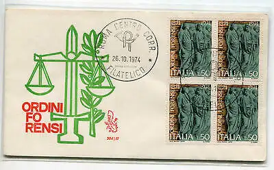 Italien FDC Venedig 1974 Forensikerorden ungereist