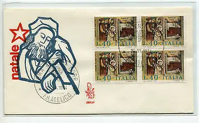 Italien FDC Venedig 1974 Weihnachten ungereistes Vierteljahr