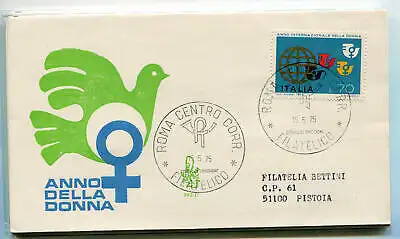 Italien FDC Venedig 1975 Jahr der nach Italien gereisten Frau