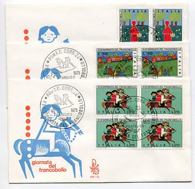 Italia FDC Venetia 1975 Gior. der ungefahrenen Viertelmarke