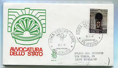 Italien FDC Venedig 1976 Rechtsanwalt gereist nach Italien