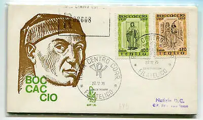 Italien FDC Venedig 1975 Boccaccio reiste Racc. für Italien