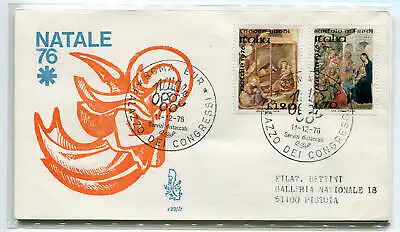 Italien FDC Venedig 1976 Weihnachten gereist durch Italien