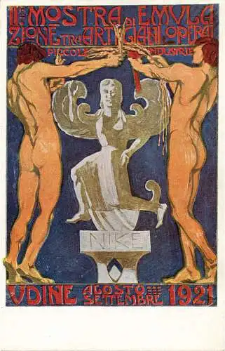 1921 Udine - II. Handwerkerausstellung Arbeiter Zeichner E. Zinetti