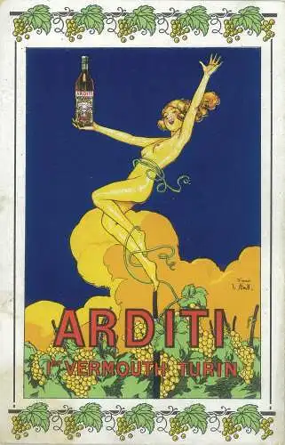 Werbung Turin - Werbung Arditi I. Vermouth Turin J.Stall