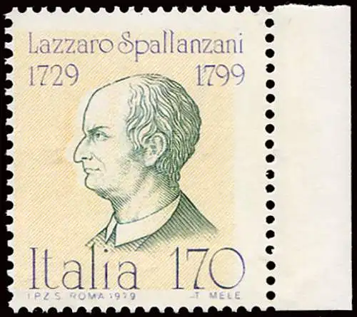 Illustri '79 Lire 170 Spallanzani Sorte bewegter Boden