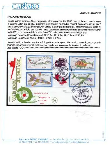 Luftfahrtbau '82 Sorten auf FDC Umschlag