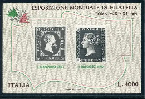 Italia '85 - Foglietto Lire 4.000 Sorten Bewegtdruck