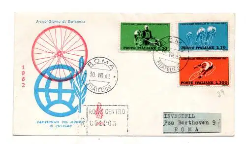 Italien FDC Venedig 1962 Radfahren Racc. Italien