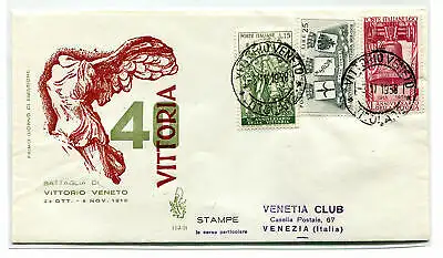 Italien FDC Venedig 1958 Sieg unreist