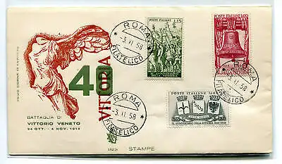 Italien FDC Venedig 1958 Sieg unreist