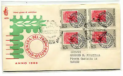 Italien FDC Venedig 1959 Giorn. Ungereiste Quarterphilatelie