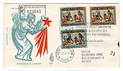 Vatikan FDC Venedig 1962 Weihnachten gereist Racc. für Italien