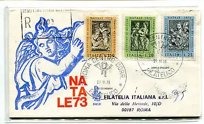 Italien FDC Venedig 1973 Weihnachten gereist Racc. für Italien