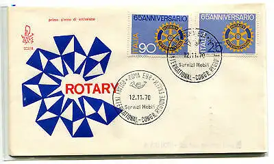 Italien FDC Venetia 1970 Rotary Club gereist nach Italien 923