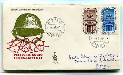 Italien FDC Venedig 1964 Ehemalige Kämpfer reiste nach Italien