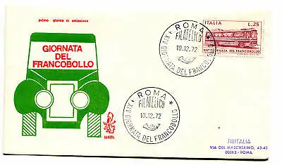 Italia FDC Venetia 1972 Gior. des Frankens. gereist durch Italien