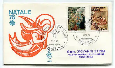 Italien FDC Venedig 1976 Weihnachten gereist durch Italien