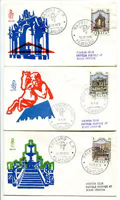 Italien FDC Venedig 1973 Brunnen gereist durch Italien