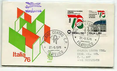 Italien FDC Venedig 1976 Italien '76 gereist Racc. ins Ausland