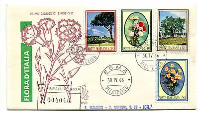 Italien FDC Venedig 1966 Flora Travelata Racc. für Italien