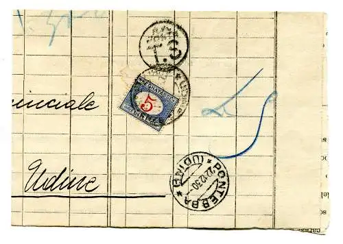 Schild l. 5 Nr. 30 isoliert auf einem Großteil Briefumschlag