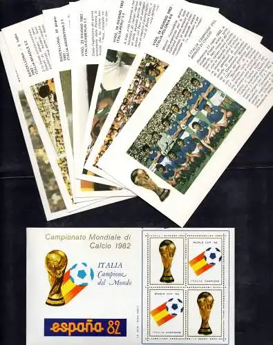 Fußballweltmeisterschaft Spanien '82 Spiele Italiens auf FDC-Umschlägen