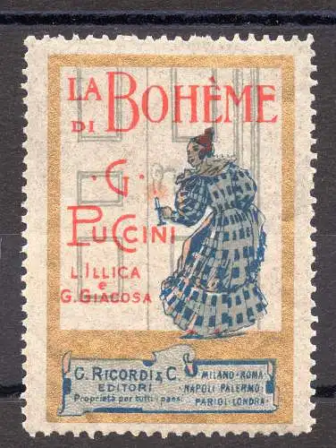 Erinnofilo La Bohème von G. Puccini - G. Erinnerungen Verlag