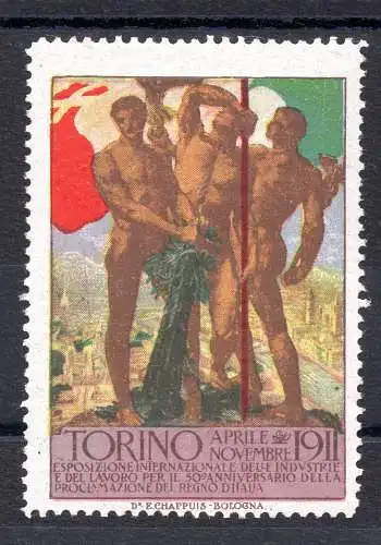 Erinnophilo Turin Internationale Ausstellung 1911