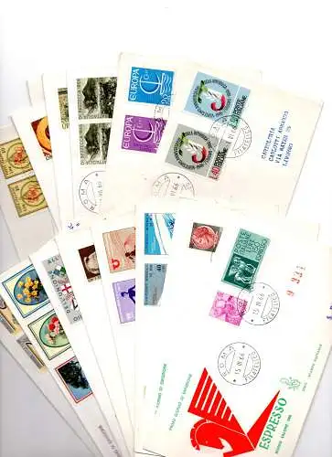 Italien 1966 Vollständiges Jahr BESCHREIBUNG LESEN auf FDC Venetia Umschlag