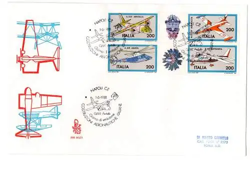 Italien 1981 Flugzeugbau Block auf FDC Venedig gereist