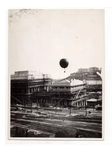 Genua 1903 Riesenballonaufstieg - Aufstiegsfotografie