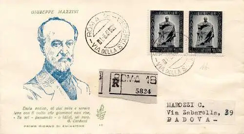 Paar Mazzini auf FDC Venedig racc.