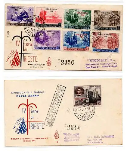 San Marino - Messe von Triest auf FDC Venedig