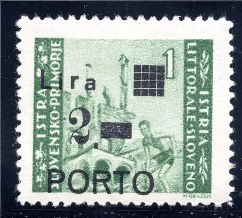 Istrien Slowenische Küste Porto 2 Lire Sorte Nr. 9na