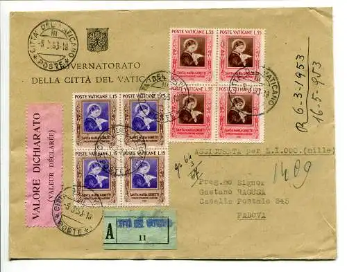 S. Maria Goretti Quarterserie auf versichertem Umschlag für Padua